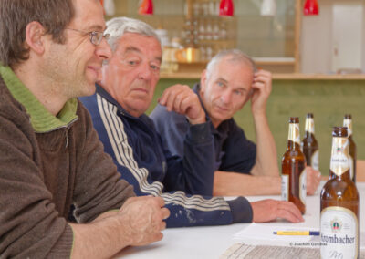 Nach getaner Arbeit im Vereinsheim